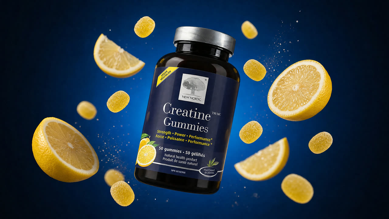 New Nordic creatine gummies product launch video ad, 30 seconds