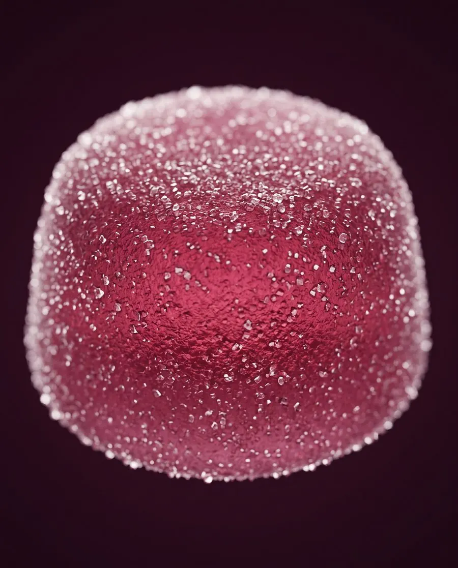 Macro texture example with the LUMA Sleep Gummies jar