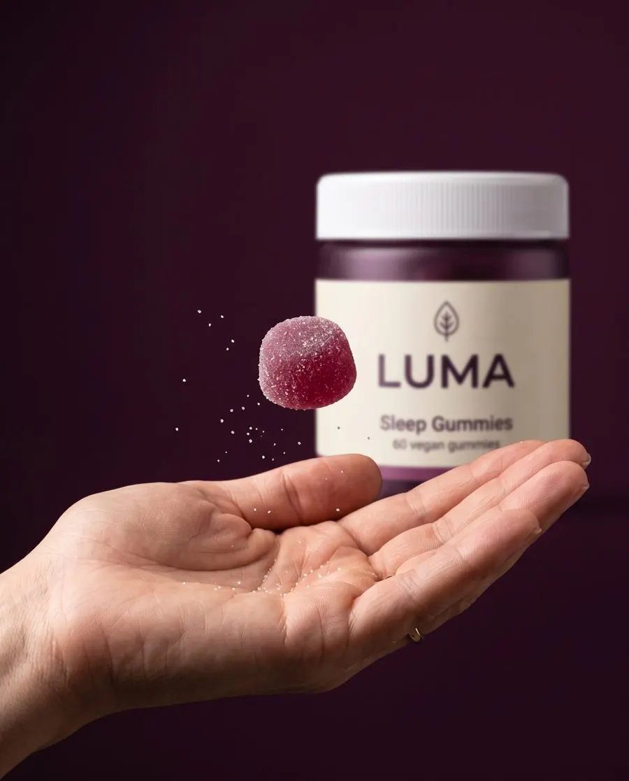 Speed ramp example with the LUMA Sleep Gummies jar