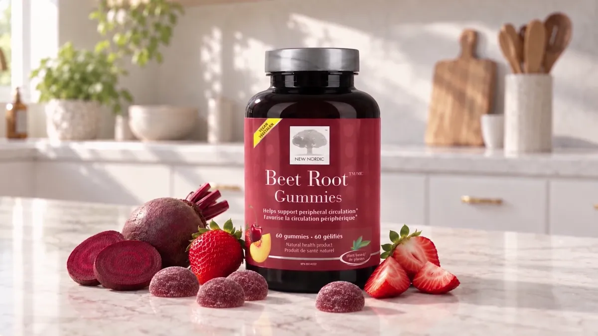 Beet Root Gummies product shot from the final TV spot